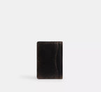 Id Card Wallet In Loved Leather Black Brown