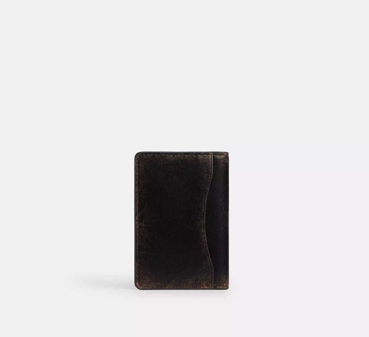 Id Card Wallet In Loved Leather Black Brown