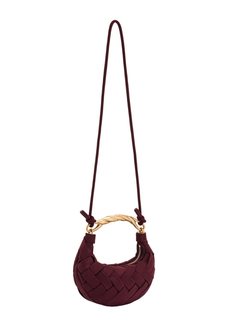 Orla Weave Handbag - Claret
