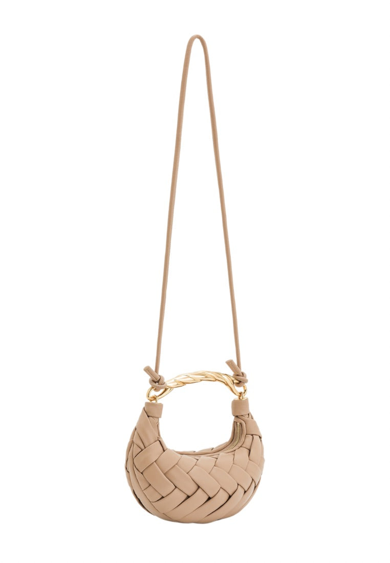 Orla Weave Handbag - Almond