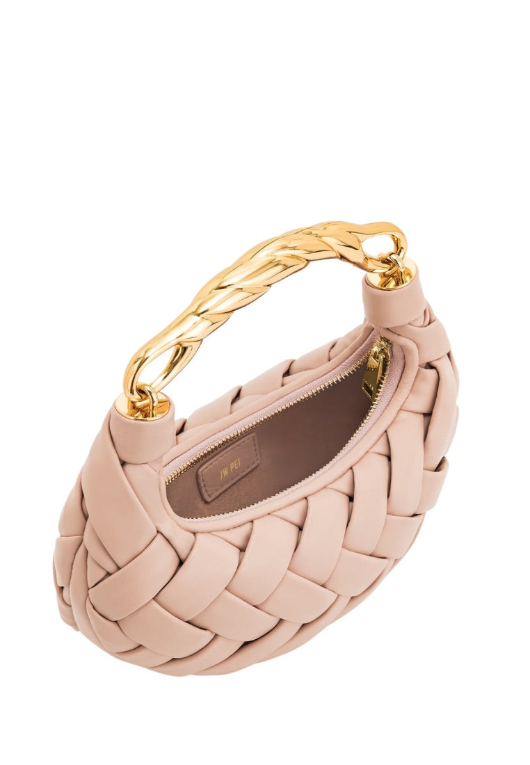 Orla Weave Handbag - Pink Beige