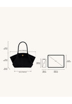 Hana Medium Faux Suede Tote Bag - Black