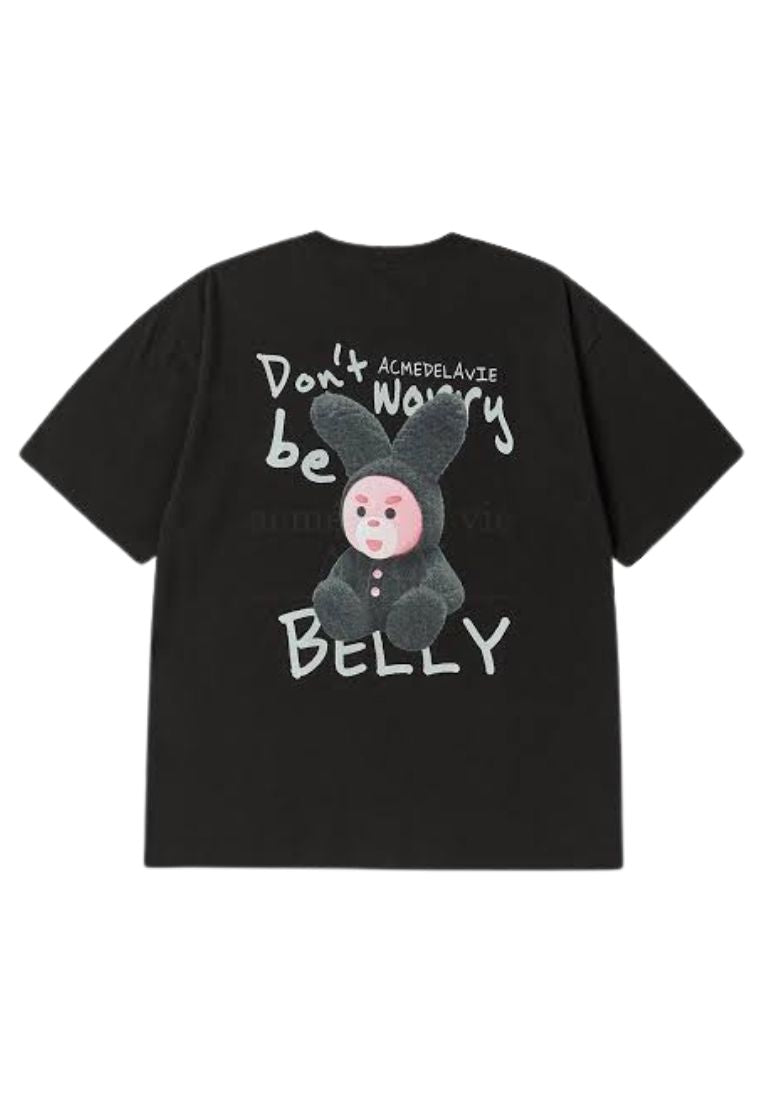 Rabbit Belly Short Sleeve T-Shirt Black