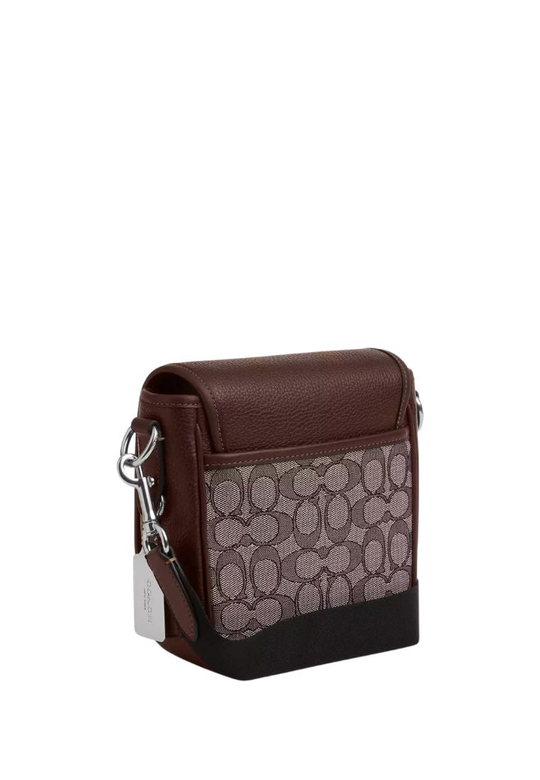Lucas Crossbody In Signature Jacquard Oak Maple