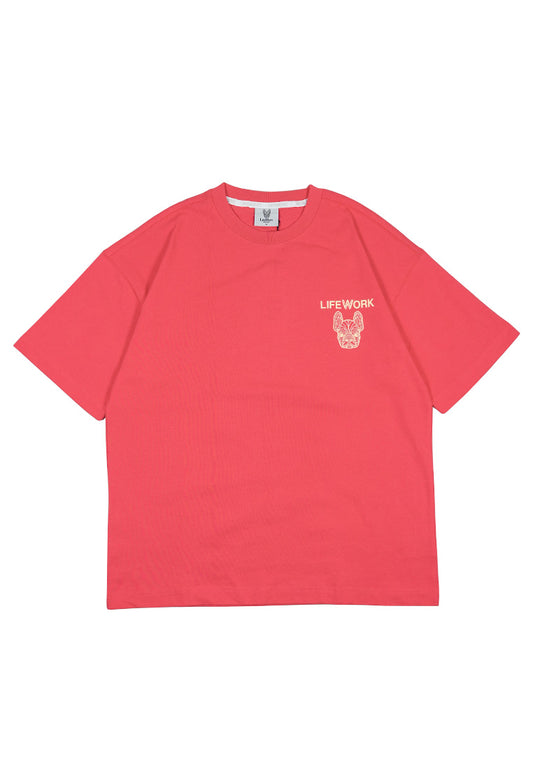 Velvet Logo T-Shirt Pink