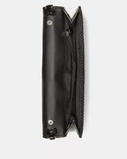 Ivy Shiny Quilted Crossbody Bag Black
