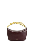 Jenny Human-shaped Handle Handbag - Deep Burgundy