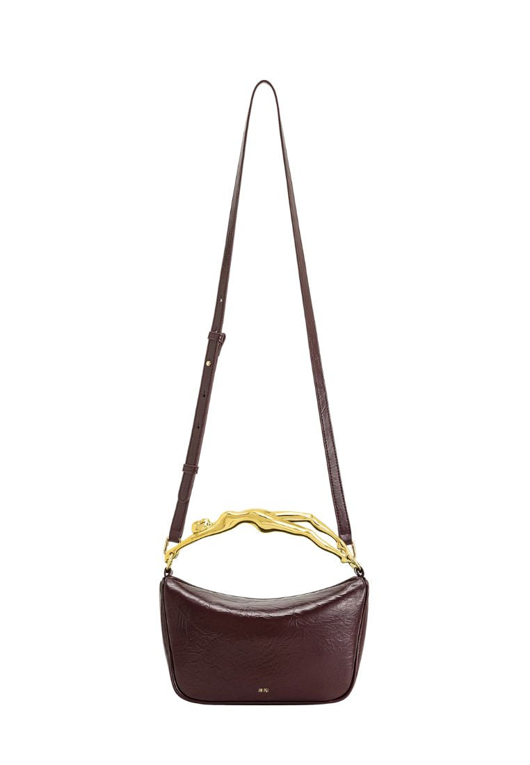 Jenny Human-shaped Handle Handbag - Deep Burgundy