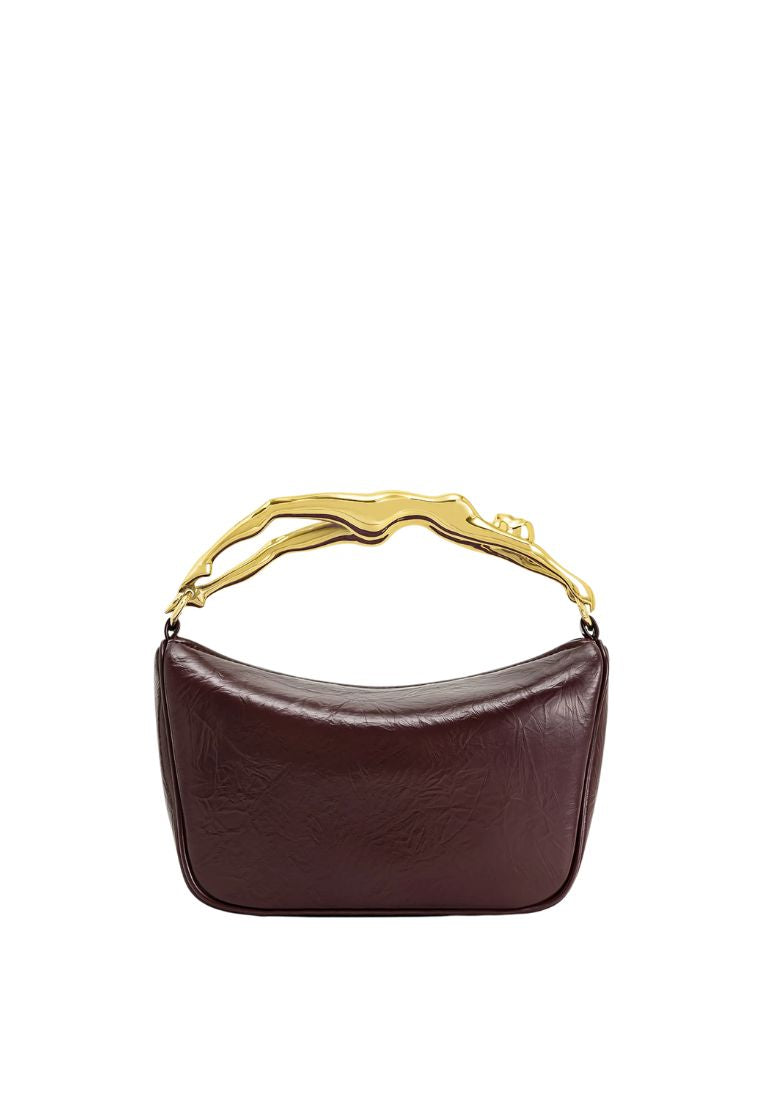 Jenny Human-shaped Handle Handbag - Deep Burgundy