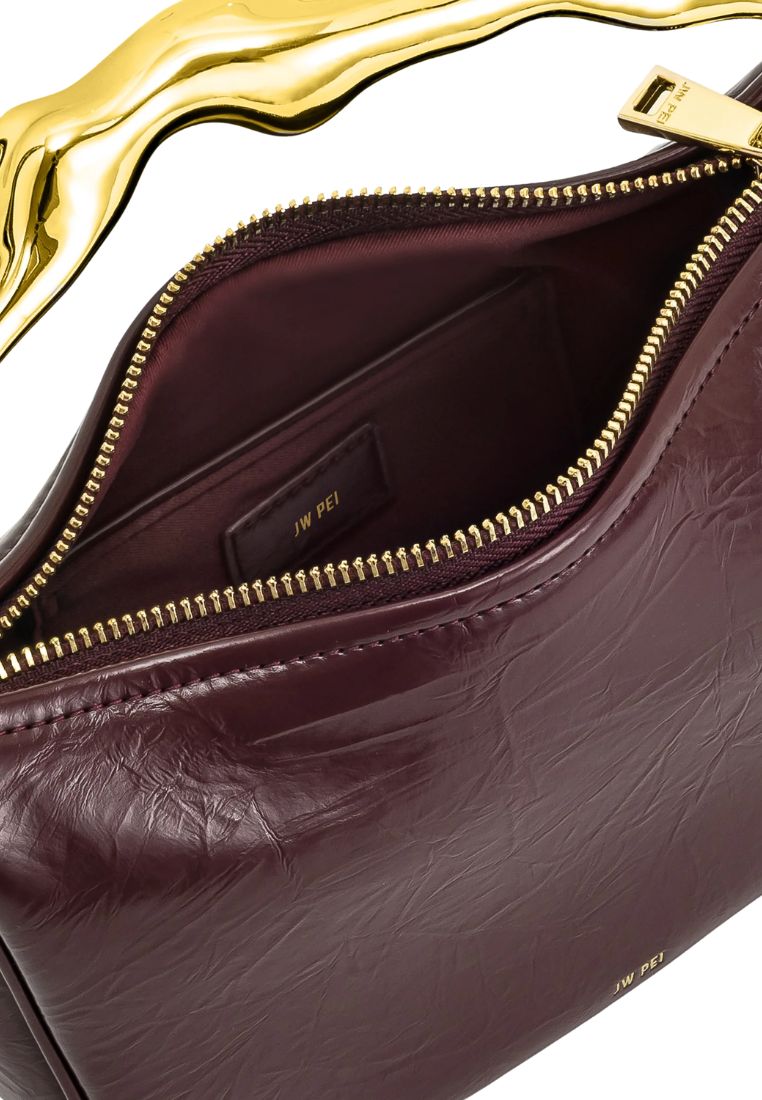Jenny Human-shaped Handle Handbag - Deep Burgundy