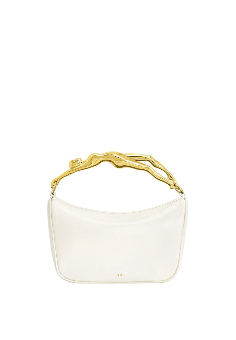 Jenny Human-shaped Handle Handbag - White
