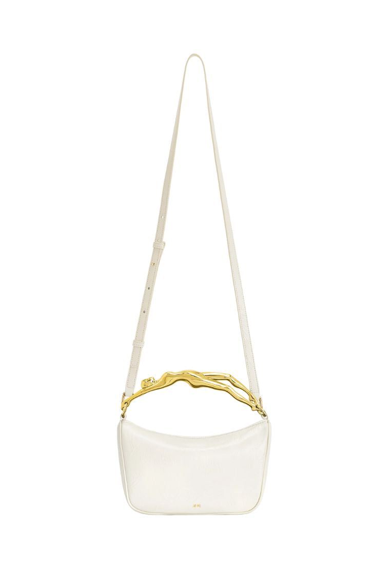 Jenny Human-shaped Handle Handbag - White