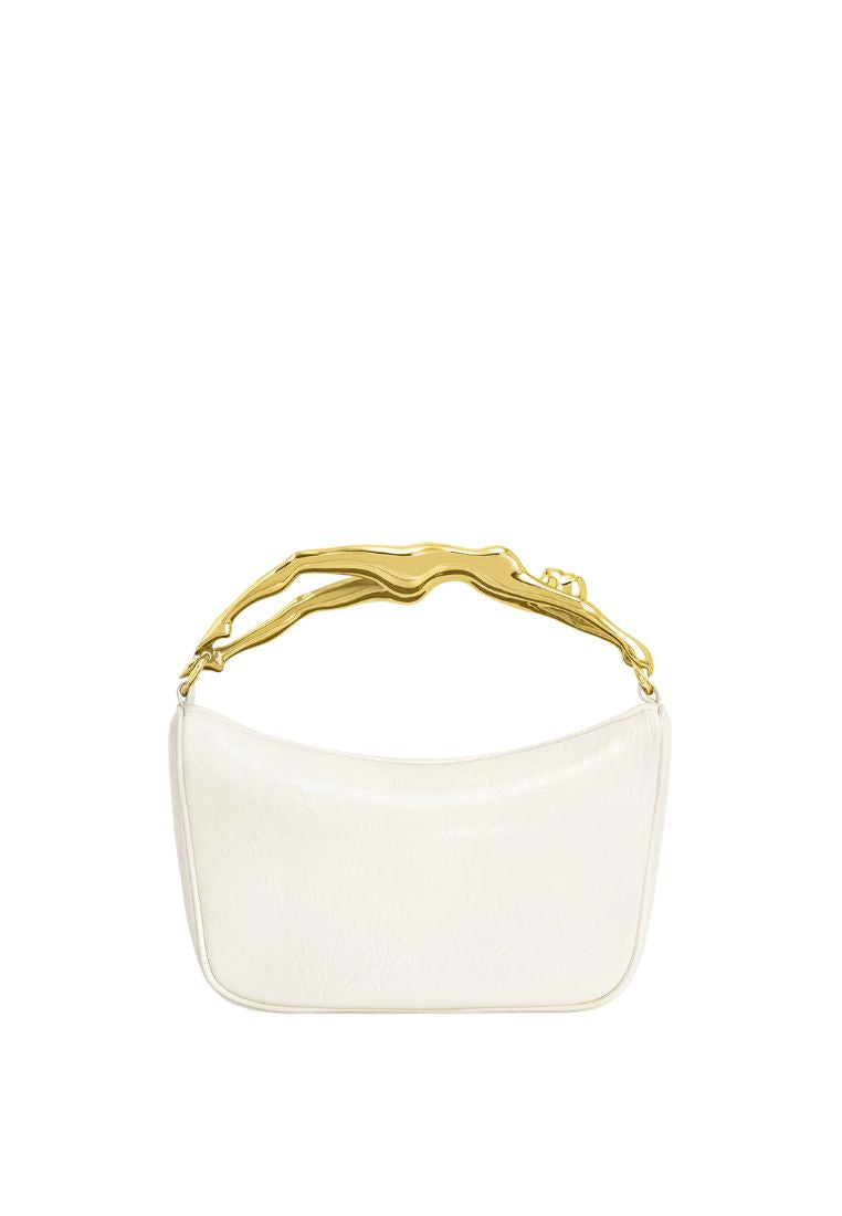 Jenny Human-shaped Handle Handbag - White