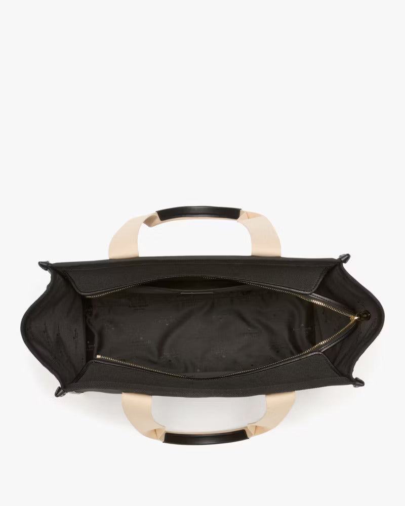 Kip Canvas Large Tote Bag Black