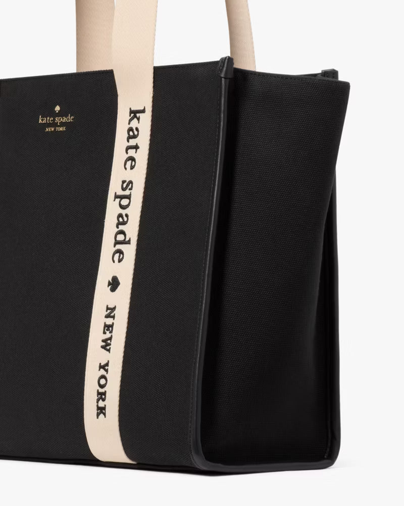 Kip Canvas Large Tote Bag Black