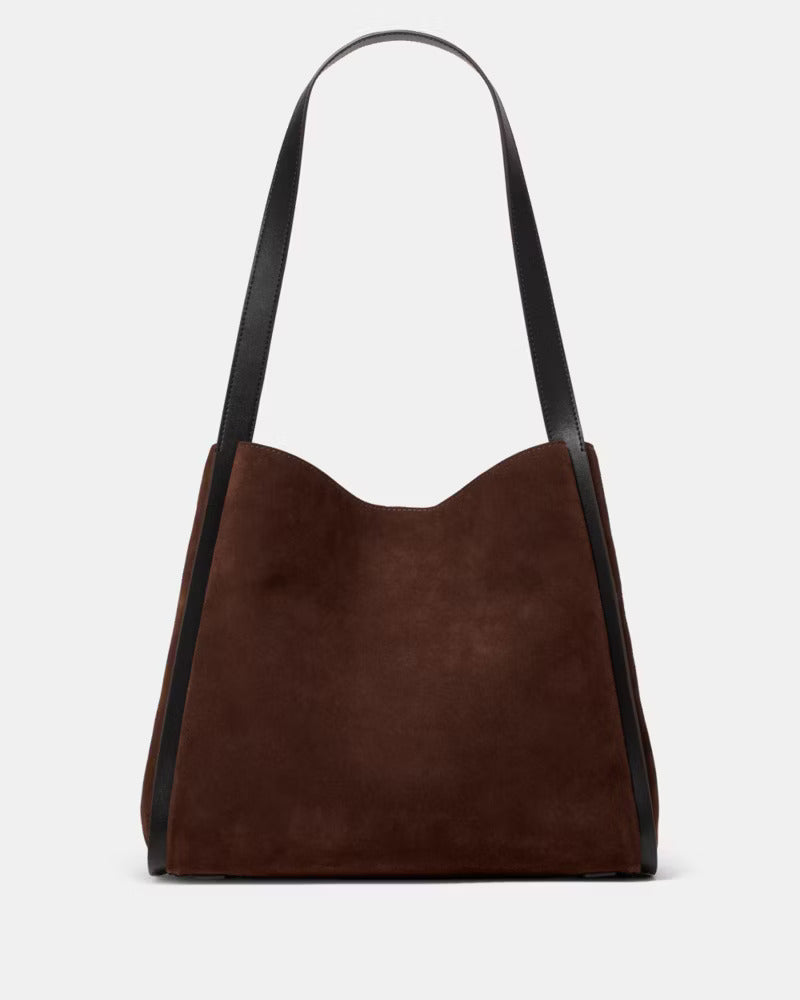 Knott Suede Large Carryall Hot Fudge