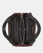 Knott Suede Large Carryall Hot Fudge
