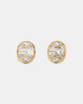 High Shine Studs Clear Gold