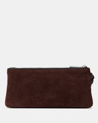 Wren Suede Wristlet Hot Fudge