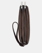 Wren Suede Wristlet Hot Fudge