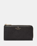 Large Slim L-zip Wallet Black