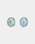 High Shine Studs Blue Silver