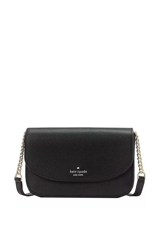 Kristi Chain Flap Crossbody Black
