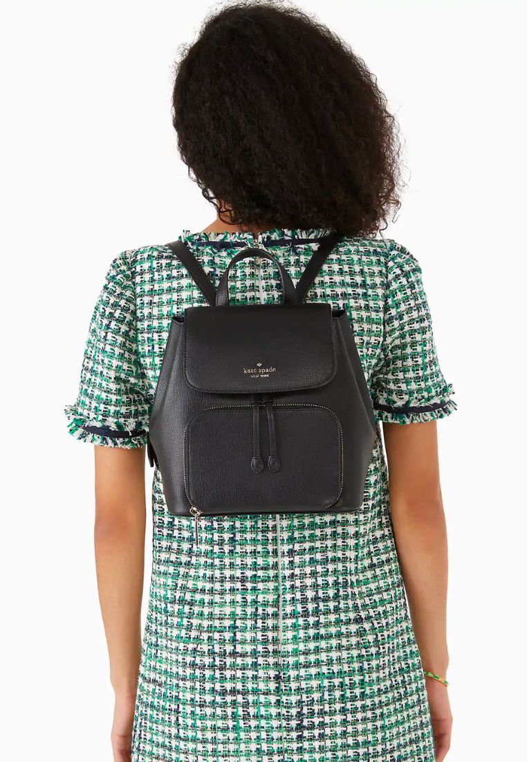 Kristi Medium Flap Backpack Black