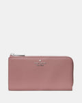 Large Slim L-zip Wallet Dusk Rose