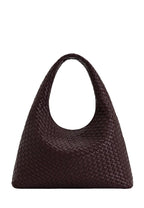 Laura Woven Shoulder Bag - Deep Burgundy