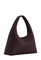 Laura Woven Shoulder Bag - Deep Burgundy