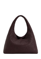 Laura Woven Shoulder Bag - Deep Burgundy
