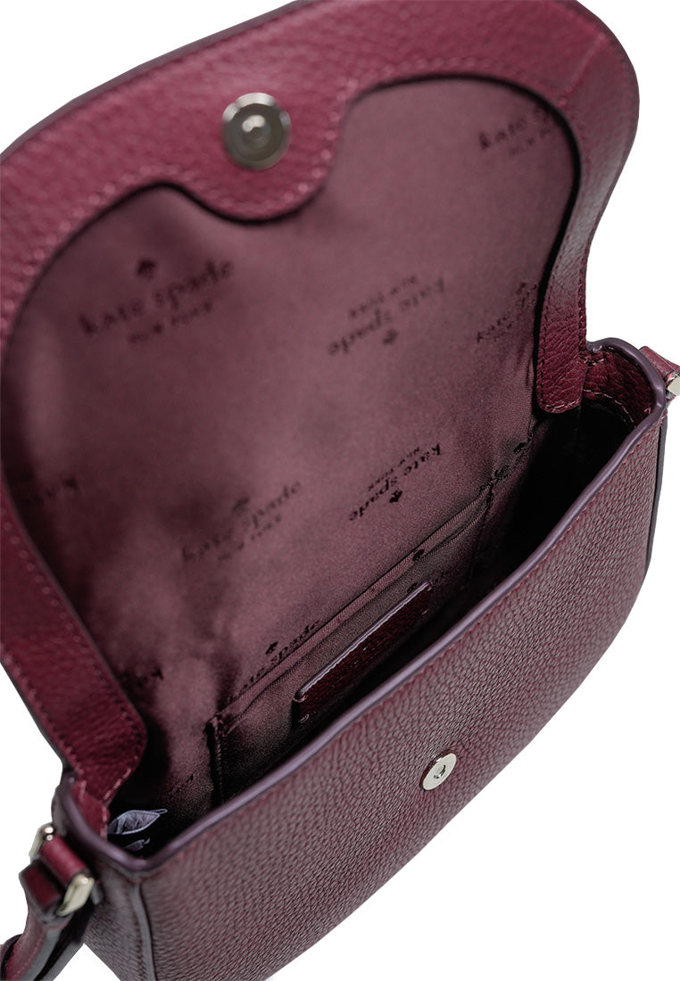 Leila Mini Flap Crossbody Deep Berry