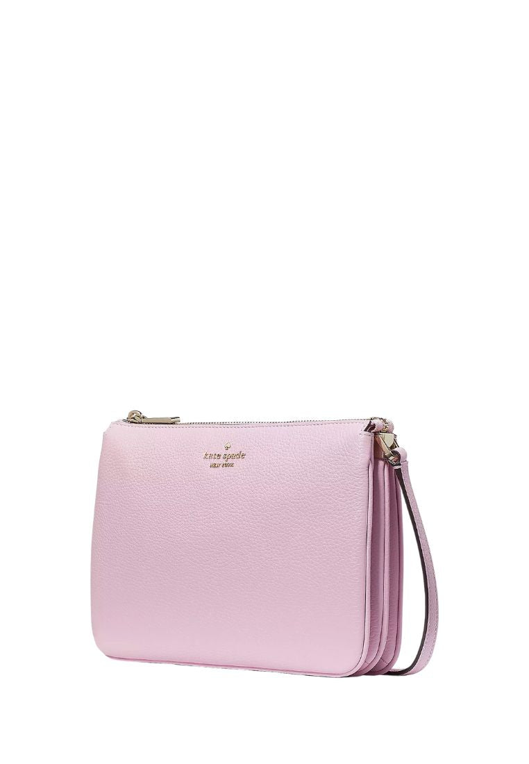 Leila Triple Gusset Crossbody Quartz Pink