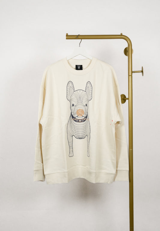 [DEFECT SALE 138] Big Radog Sweatshirt Ivory L