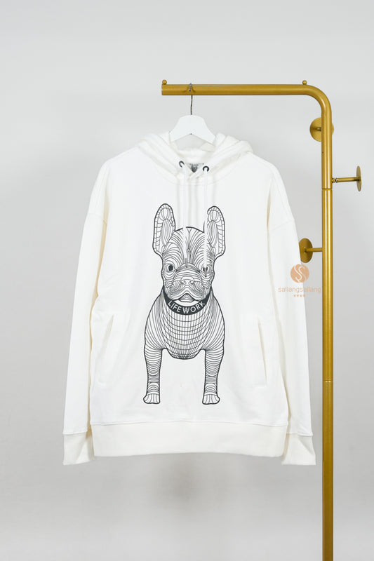 [DEFECT SALE 170] Radog Big Logo Hoodie Off White - S