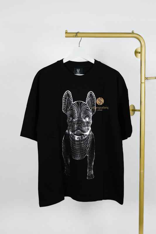[DEFECT SALE 184] Silver Big Radog T-Shirt Black - M
