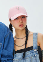 Logo Accent Cotton Baseball Cap Light Pink