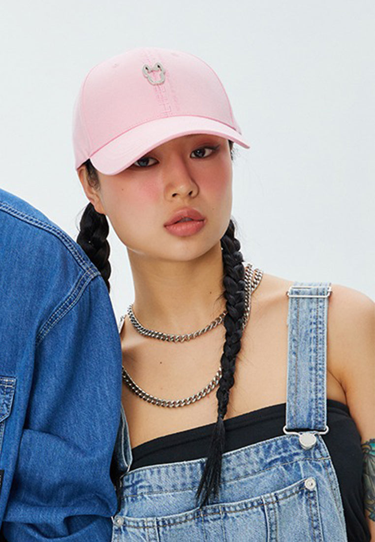 Logo Accent Cotton Baseball Cap Light Pink