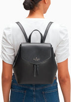 Lizzie Medium Flap Backpack Black