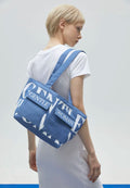 Logo On Double Pocket Mini Tote