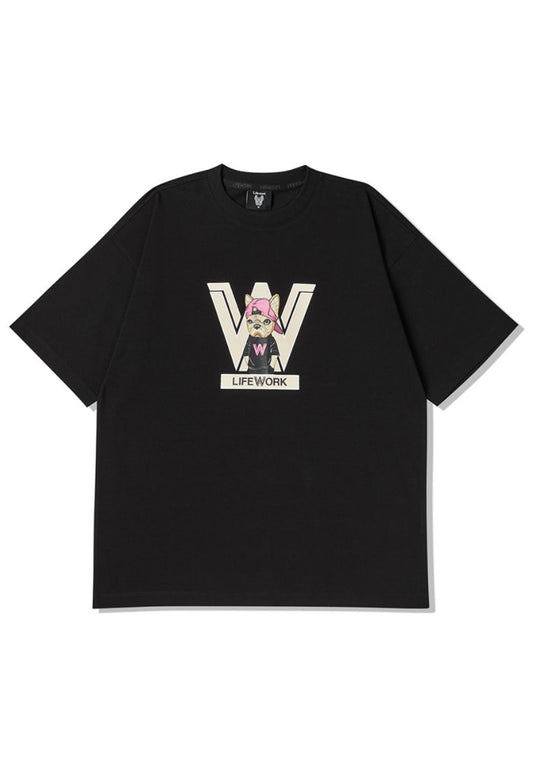 Logo Snapback Hipdog T-Shirt Black