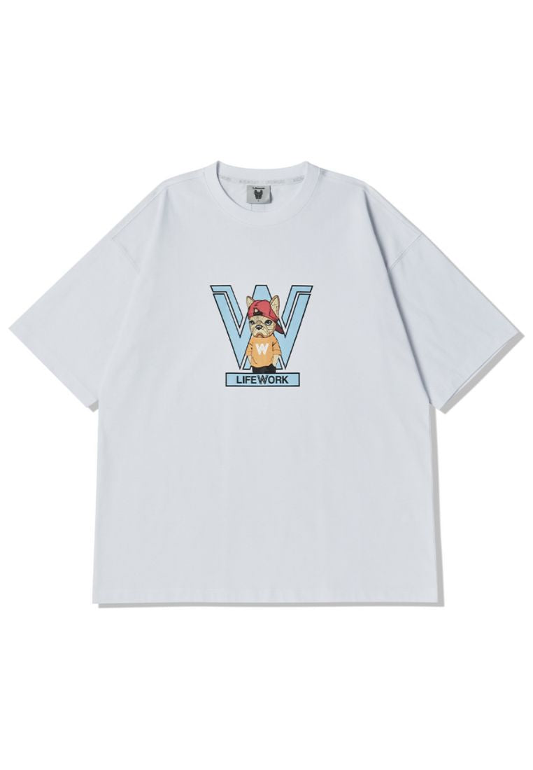 Logo Snapback Hipdog T-Shirt White