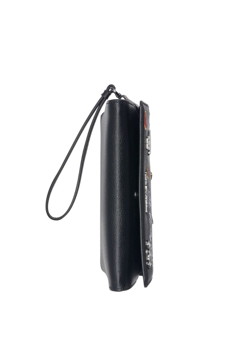 Lourdes Crossbody with Wristlet Strap Black