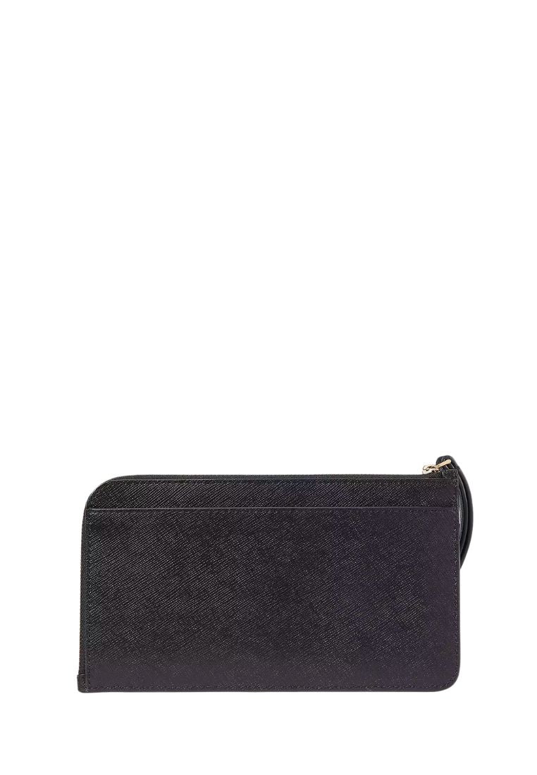 Lucy Medium L-Zip Wristlet Black