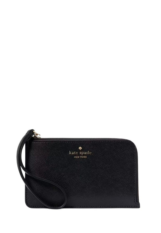 Lucy Small L-zip Wristlet Black