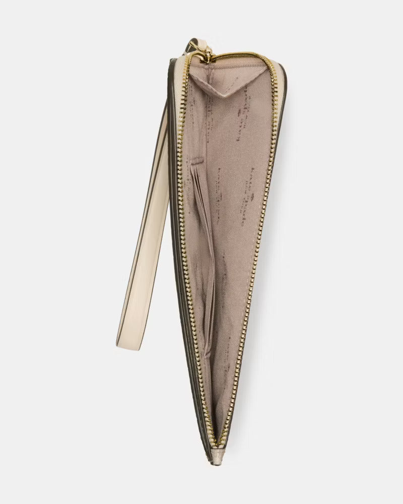 Lucy Spade Flower Wristlet Dark Beige Moon Dust