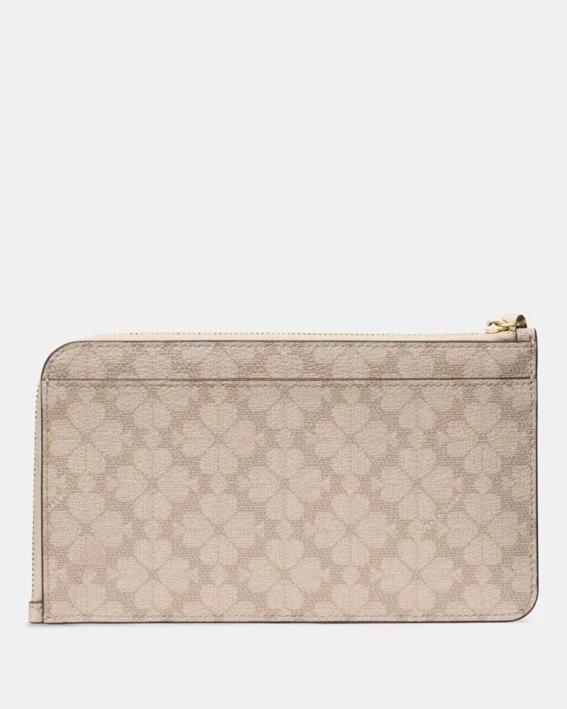 Lucy Spade Flower Wristlet Dark Beige Moon Dust