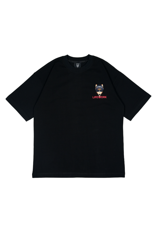 Back Printed T-Shirt Black