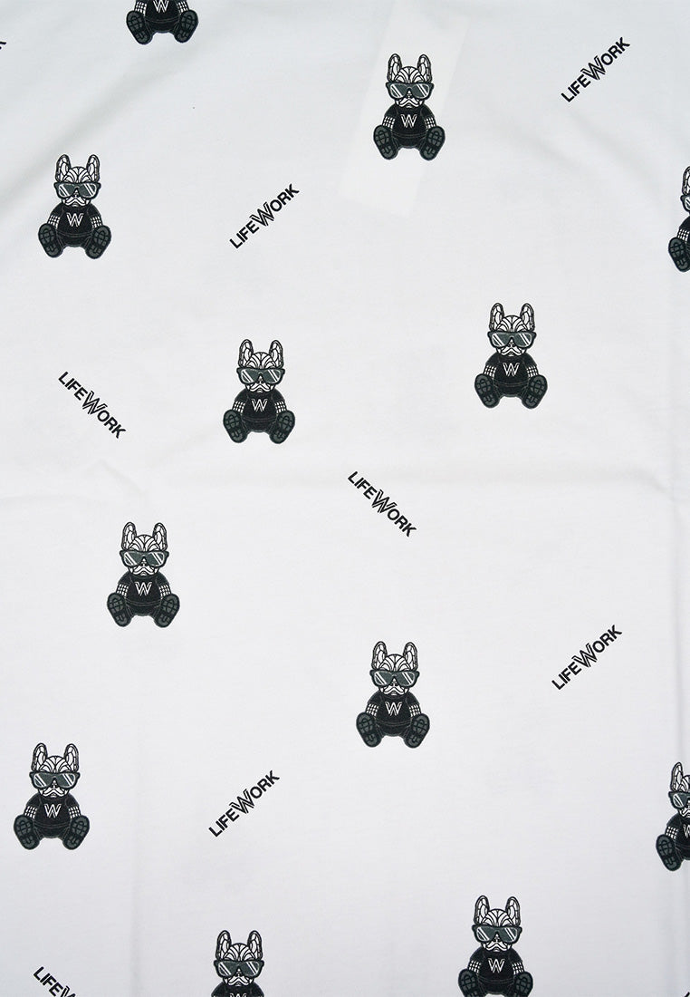 Monogram Glasses Radog Tee White